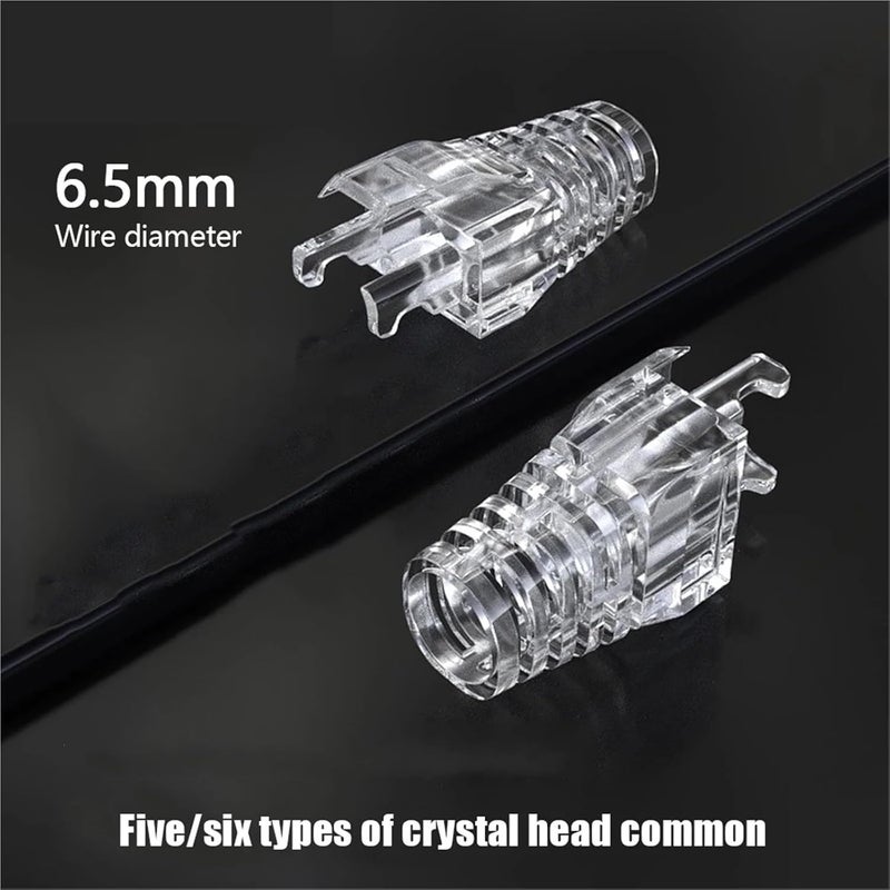 Red RJ45 CAT6 Ethernet Cable Strain Relief Boots 350 Pcs Connector Cover - Image 4
